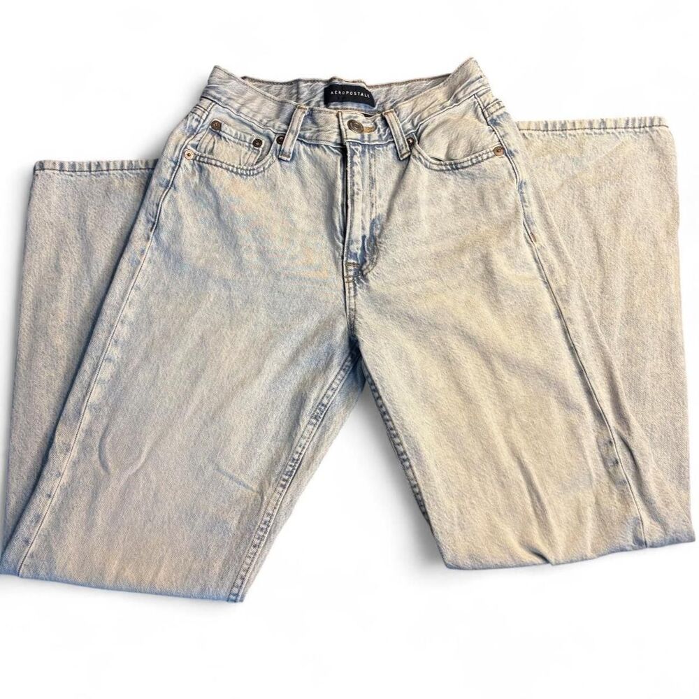 Aeropostale Women's Blue and Grey Jeans